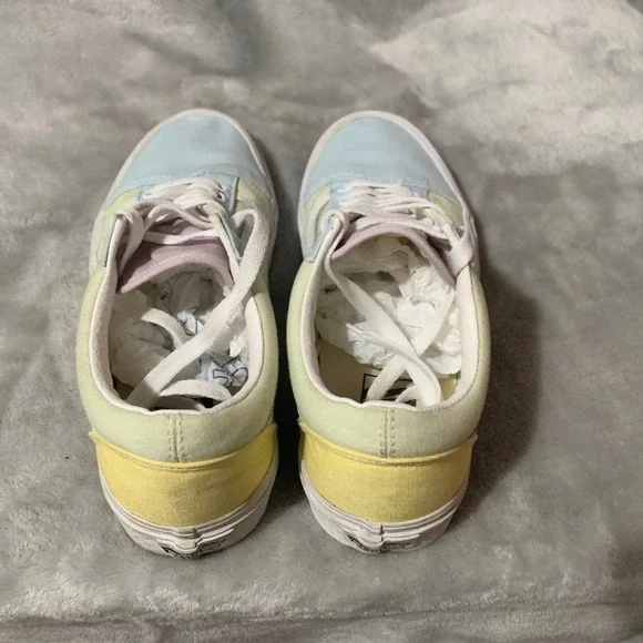 Vans Old Skool Color Block Pastel Low Top Sneakers Size 8 Women Skater Casual - Picture 8 of 14